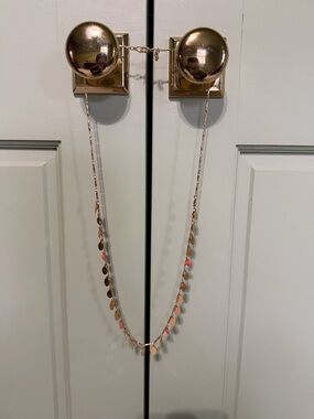 J Crew Necklace - gold tone and coral enamel